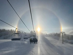 28-1-23, amazing sun halo today in Les Gets!