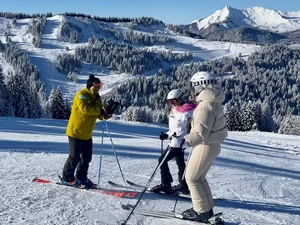 20/1/24, bluebird day with fresh snow and quiet slopes.