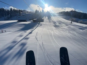 29-1-25, enjoying the great snow and quiet slopes at Chavannes