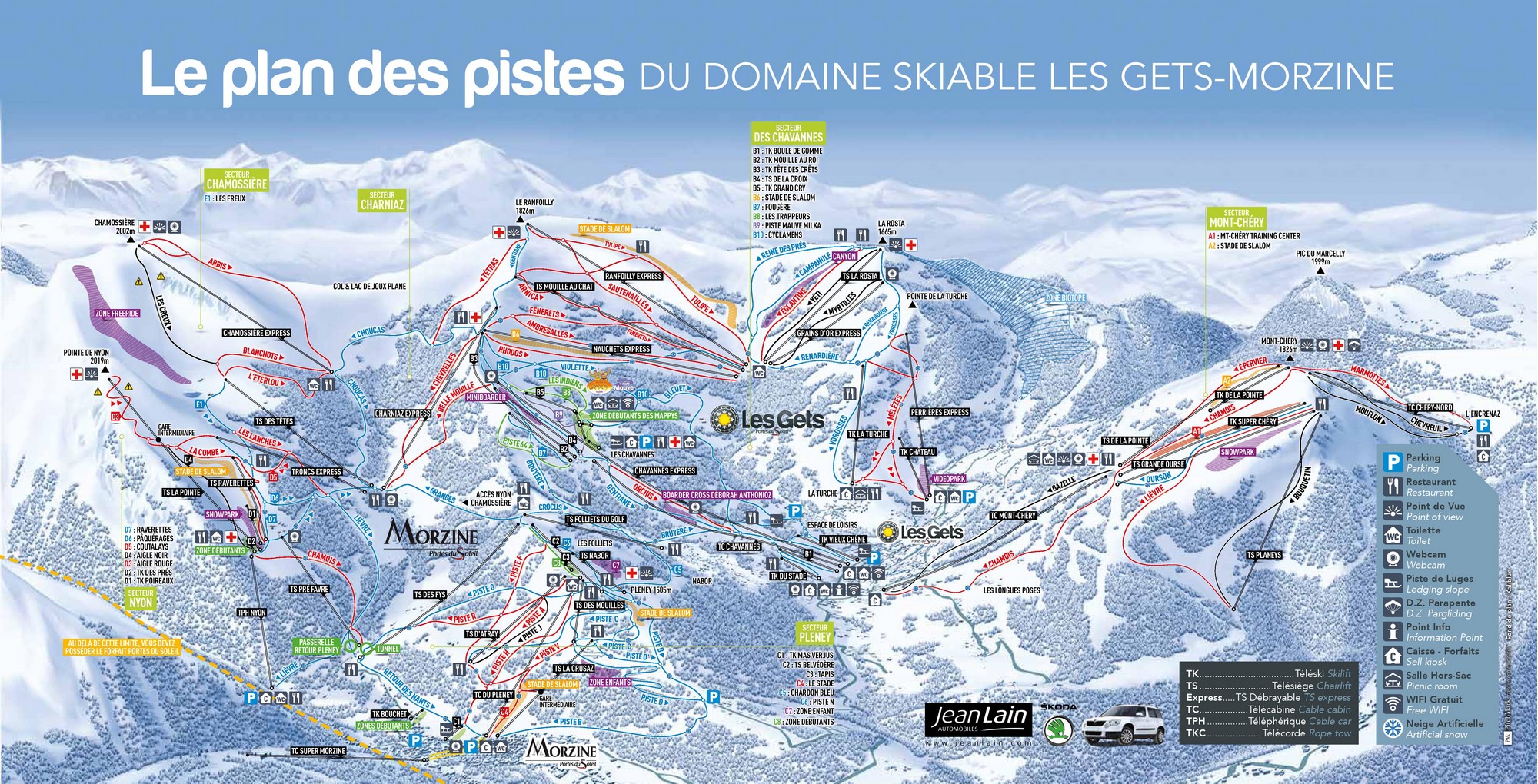 Les Gets piste map